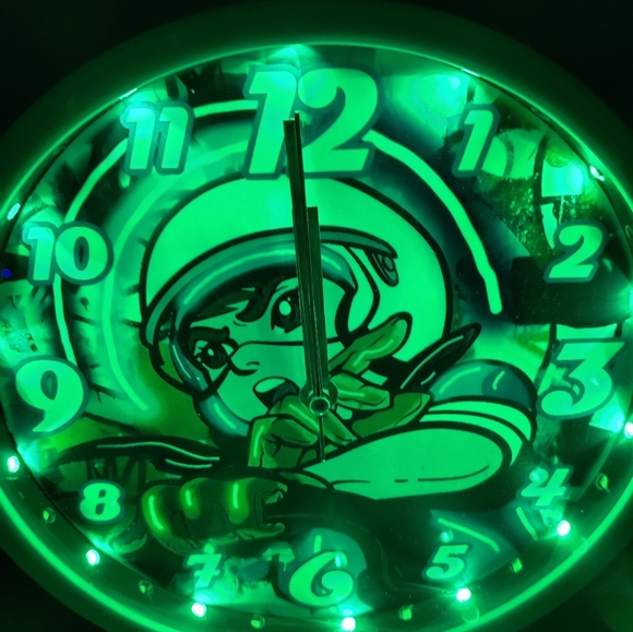 Speed Racer retro white cool multi light colors dance light led clock - Picture 5 of 13